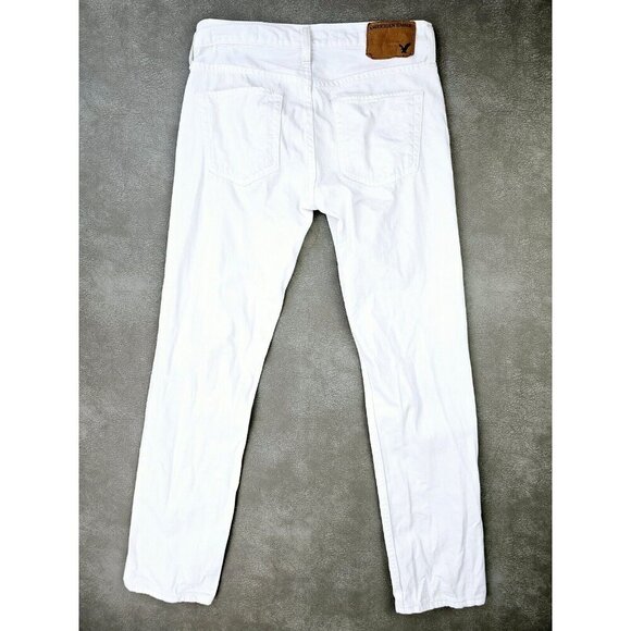 American Eagle Outfitters Size 28X30 Men's Slim White Denim Cotton Jeans